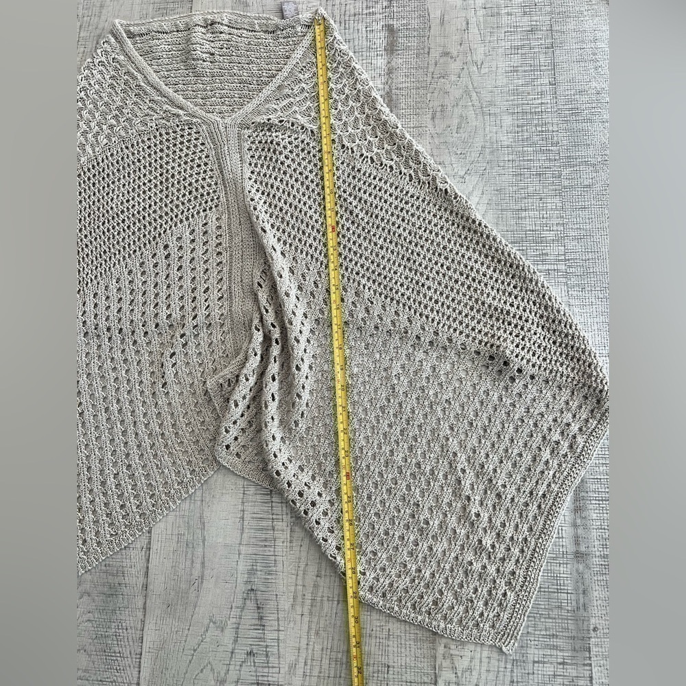 J. Jill Cream Crochet Shawl/Poncho Size: OS - Picture 5 of 8